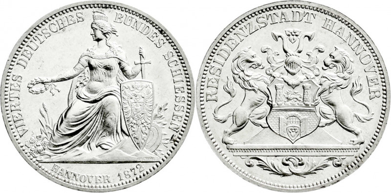 Altdeutsche Münzen und Medaillen
Hannover-Stadt
Talerähnliche Silbermedaille 1...