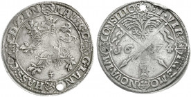 Altdeutsche Münzen und Medaillen
Hessen-Kassel
Moritz der Gelehrte, 1592-1627
Taler 1624, Kassel. fast sehr schön, Schrötlingsfehler, gelocht. Schü...