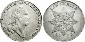 Altdeutsche Münzen und Medaillen
Hessen-Kassel
Friedrich II., 1760-1785
Sterntaler 1776 BR. sehr schön/vorzüglich. Schütz 1946. Davenport. 2303. ...