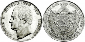 Altdeutsche Münzen und Medaillen
Hessen-Darmstadt
Ludwig II., 1830-1848
Doppeltaler 1844. sehr schön/vorzüglich, Felder geglättet
Exemplar Teutobu...
