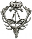 Altdeutsche Münzen und Medaillen
Hessen-Darmstadt
Ludwig IV., 1877-1892
Versilbertes Abzeichen für Jagdgäste o.J.(1877/1892). 28 X 23 mm.
vorzügli...