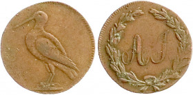 Altdeutsche Münzen und Medaillen
Isenburg-Büdingen
Adolph II. in Wächtersbach, 1821-1859
Kupfer Schnepfenheller o.J.(um 1840). sehr schön. Jaeger 1...