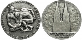 Altdeutsche Münzen und Medaillen
Köln-Stadt
Versilberte Bronzegussmedaille 1926. Zweiter Preis der Deutschen Kampfspiele in der 22qm Schären-Rennkla...