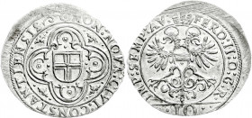 Altdeutsche Münzen und Medaillen
Konstanz-Stadt
10 Kreuzer o.J. mit Titel Ferdinand II.
fast Stempelglanz, Prachtexemplar. Nau 160. 