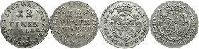Altdeutsche Münzen und Medaillen
Lippe, Grafschaft
Simon August, 1734-1782
2 X 1/12 Taler 1765 BS und 1766 BS. sehr schön, leichte Prägeschwäche un...