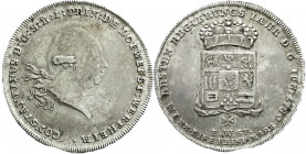 Altdeutsche Münzen und Medaillen
Löwenstein-Wertheim-Rochefort
Dominik Constantin, 1789-1806
1/2 Konventionstaler 1789 E.W.ST. Auf den Regierungsan...