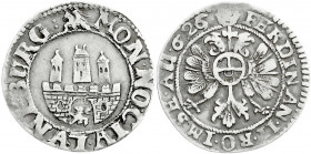 Altdeutsche Münzen und Medaillen
Lüneburg-Stadt
Reichsort (1/4 Taler =8 Schilling) 1626 über 1625. Mzz. Reiter sehr schön, von größter Seltenheit. M...