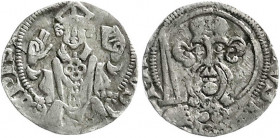 Altdeutsche Münzen und Medaillen
Münster-Bistum
Ludwig von Hessen, 1310-1357
Pfennig o.J. Mitriertes Bischofshüftbild v.v. mit zum Segen erhobener ...