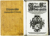 Altdeutsche Münzen und Medaillen
Münster-Bistum
Johann IV. von Hoya, 1566-1574
Buch: Münsterische Landtgerichts-Ordnung. Münster 1571. Gedruckt bei...