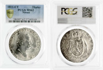 Altdeutsche Münzen und Medaillen
Nassau
Friedrich August, 1803-1816
Konventionstaler 1811 CT, Ehrenbreitstein. Im PCGS-Blister mit Grading MS 62 (b...
