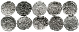 Altdeutsche Münzen und Medaillen
Nürnberg-Stadt
Lots
10 div. einseitige Pfennige aus 1676 bis 1686. sehr schön bis vorzüglich