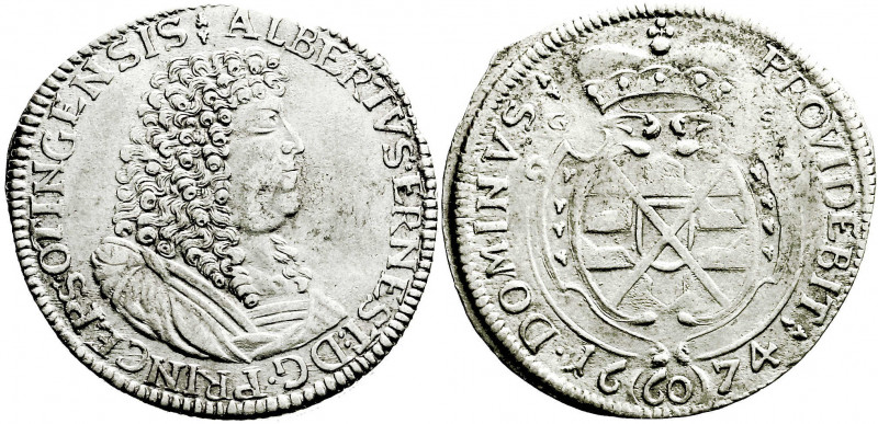 Altdeutsche Münzen und Medaillen
Öttingen
Albert Ernst, 1659-1683
Gulden zu 6...