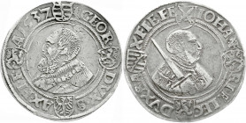 Altdeutsche Münzen und Medaillen
Sachsen-Kurfürstentum
Johann Friedrich und Georg, 1534-1539
Taler 1537, Freiberg. 28,60 g.
sehr schön/vorzüglich,...
