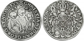 Altdeutsche Münzen und Medaillen
Sachsen-Albertinische Linie
Christian II. und seine Brüder unter Vormundschaft, 1591-1602
Reichstaler 1597, Dresde...