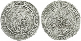Altdeutsche Münzen und Medaillen
Sachsen-Albertinische Linie
Johann Georg I., 1615-1656
Kippertaler zu 40 Groschen 1621 Mzz. Schwan und Rosette, Dr...