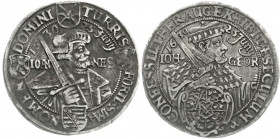 Altdeutsche Münzen und Medaillen
Sachsen-Albertinische Linie
Johann Georg I., 1615-1656
1/2 Taler 1630 auf das Konfessionsjubiläum.
sehr schön. Sl...