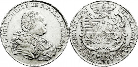 Altdeutsche Münzen und Medaillen
Sachsen-Albertinische Linie
Friedrich Christian, 1763
Taler 1763 IFoF, Leipzig. vorzüglich, min. berieben, selten ...