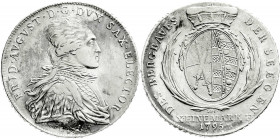 Altdeutsche Münzen und Medaillen
Sachsen-Albertinische Linie
Friedrich August III., 1763-1806
Ausbeutetaler 1795 IEC, Dresden. gutes sehr schön, se...