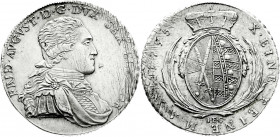 Altdeutsche Münzen und Medaillen
Sachsen-Albertinische Linie
Friedrich August III., 1763-1806
Konventionstaler 1795 IEC, Dresden. sehr schön, beide...