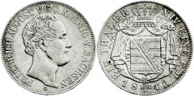 Altdeutsche Münzen und Medaillen
Sachsen-Albertinische Linie
Friedrich August II., 1836-1854
Taler 1843 G. sehr schön, kl. Kratzer und Randfehler. ...