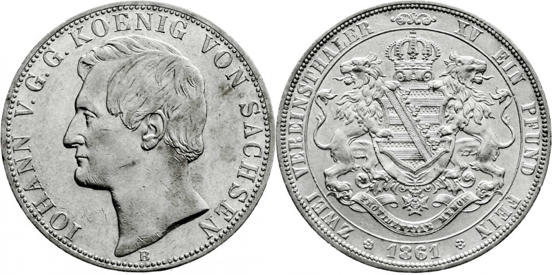 Altdeutsche Münzen und Medaillen
Sachsen-Albertinische Linie
Johann, 1854-1873...