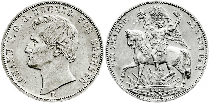 Altdeutsche Münzen und Medaillen
Sachsen-Albertinische Linie
Johann, 1854-1873...