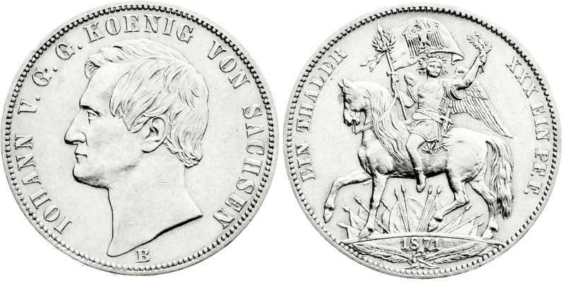 Altdeutsche Münzen und Medaillen
Sachsen-Albertinische Linie
Johann, 1854-1873...