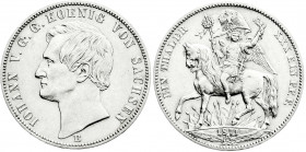 Altdeutsche Münzen und Medaillen
Sachsen-Albertinische Linie
Johann, 1854-1873
Siegestaler 1871 B. vorzüglich. Jaeger 132. Thun 351. AKS 159. 