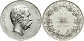 Altdeutsche Münzen und Medaillen
Sachsen-Albertinische Linie
Albert, 1873-1902
Silbermedaille o.J.(1875) von Barduleck. Für Treue in der Arbeit. 52...