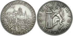 Altdeutsche Münzen und Medaillen
Sachsen-Meißen, Stadt
Silbermedaille 1929 von Karl Roth. 1000 Jahre Meißen. 38 mm; 19,62 g.
vorzüglich, schöne Pat...