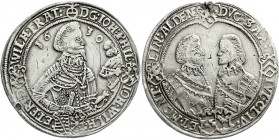 Altdeutsche Münzen und Medaillen
Sachsen-Altenburg
Johann Philipp und seine zwei Brüder, 1625-1632
Reichstaler 1630, Saalfeld. Revers mit sichtbare...