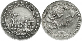 Altdeutsche Münzen und Medaillen
Sachsen-Coburg-Saalfeld
Christian Ernst und Franz Josias, 1729-1745
Dicker Silberabschlag des Dukaten o.J.(1745), ...