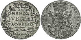 Altdeutsche Münzen und Medaillen
Sachsen-Gotha-Altenburg
Friedrich III., 1732-1772
Groschen 1755, auf die 2. Säkularfeier des Religionsfriedens.
s...