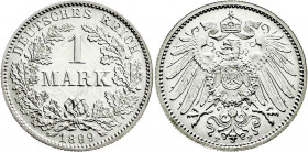 Reichskleinmünzen
1 Mark großer Adler, Silber 1891-1916
1899 F. fast Stempelglanz. Jaeger 17. 
