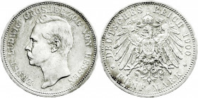 Reichssilbermünzen J. 19-178
Hessen
Ernst Ludwig, 1892-1918
5 Mark 1900 A. gutes sehr schön, selten. Jaeger 73. 