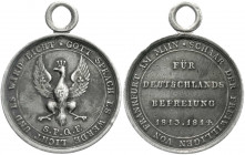 Orden und Ehrenzeichen
Deutschland
Deutsche Länder, bis 1918
Frankfurt: Silberne Kriegsdenkmünze für die Freiwilligen von 1813/1814. 35 mm; 14,93 g...