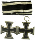 Orden und Ehrenzeichen
Deutschland
Deutsche Länder, bis 1918
Preussen: Eisernes Kreuz I. Klasse 1914 flache Form, und II. Klasse mit Band.
vorzügl...