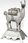 Varia
Silber
Peru
Anden-Mitbringsel: kl. Statuette eines mit zwei Fässern beladenen Lamas. Silber 900. Höhe 7 cm; 44,27 g