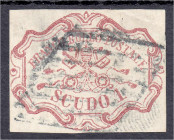 Briefmarken
Ausland
Italien
Päpstliches Wappen (Kirchenstaat) 1852, entwertet mit Rautenstempel. Fotobefund Raybaudi. Mi. 3.200,-€.
gestempelt. Mi...