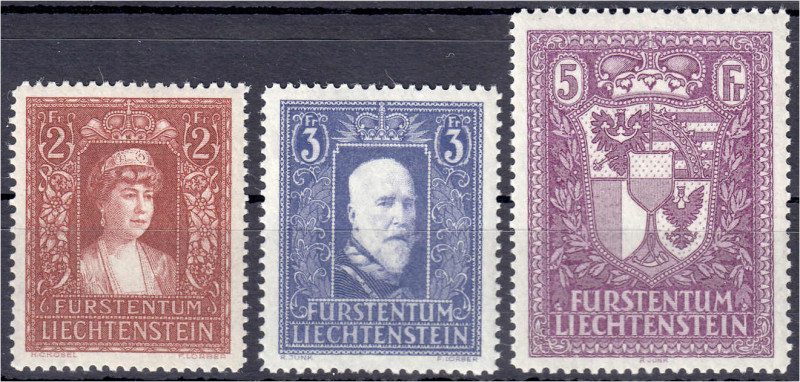Briefmarken
Ausland
Liechtenstein
Fürstin Elsa, Fürst Franz I. und Landeswapp...