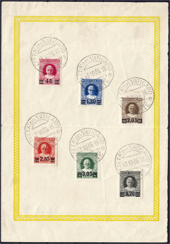 Briefmarken
Ausland
Vatikan
Provisoriensatz 1934, jede Marke mit Randstreifen...