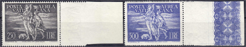 Briefmarken
Ausland
Vatikan
250 L + 500 L Flugpostmarken 1948, kompletter Sat...