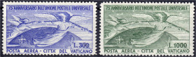 Briefmarken
Ausland
Vatikan
75 Jahre Weltpostverein 1949, kompletter Satz in postfrischer Erhaltung. Mi. 180,-€.
** Michel 161-162. 