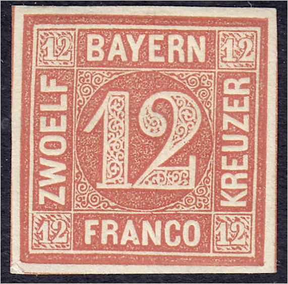 Briefmarken
Deutschland
Altdeutschland
12 Kreuzer 1850, ungebraucht mit Falz,...