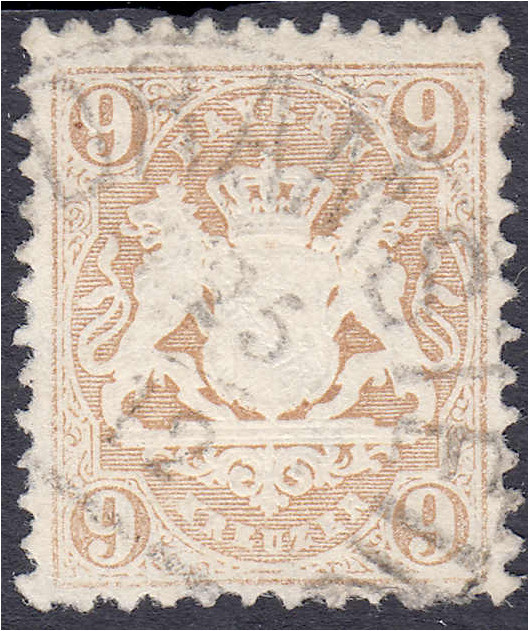 Briefmarken
Deutschland
Altdeutschland
9 Kreuzer 1873, sauber gestempelt mit ...