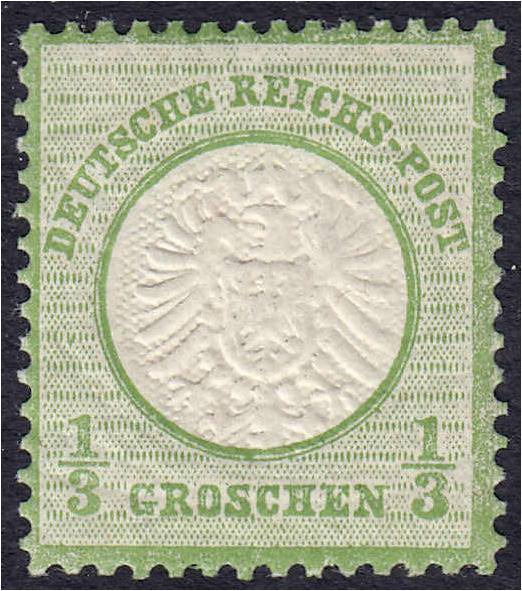 Briefmarken
Deutschland
Deutsches Reich
1/3 Groschen großer Brustschild 1872,...