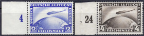 Briefmarken
Deutschland
Deutsches Reich
Flugpostmarken 1926, kompletter Satz in postfrischer Erhaltung. Mi. 460,-€.
** Michel 423-24. 