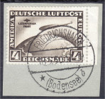 Briefmarken
Deutschland
Deutsches Reich
4 M. Südamerika 1930, sauber gestempelt auf Briefstück, tiefst geprüft Schlegel BPP. Mi. 400,-€.
gestempel...