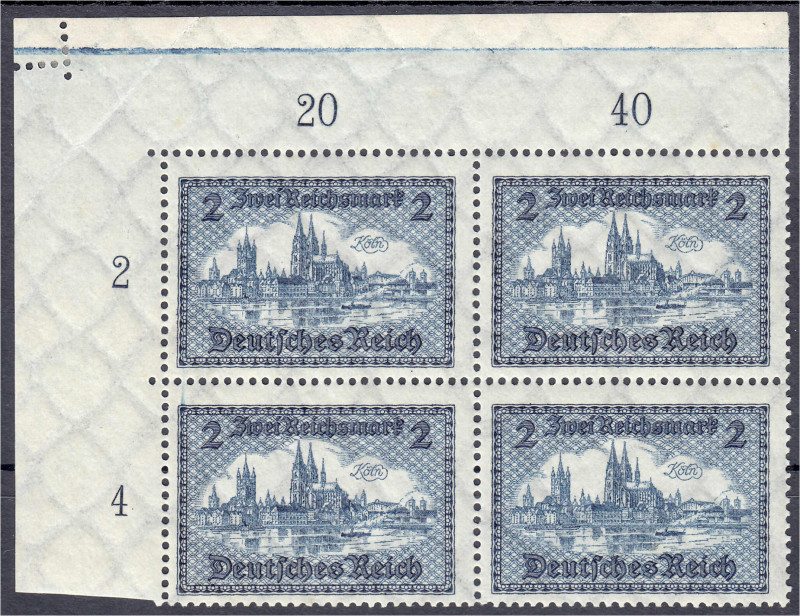 Briefmarken
Deutschland
Deutsches Reich
Bauwerke 1930, postfrischer Viererblo...