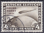 Briefmarken
Deutschland
Deutsches Reich
4 M. Polarfahrt 1931, sauber gestempelt. Fotobefund Schlegel BPP >Marke, Aufdruck und Stempel sind echt<. M...